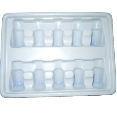 Envasador de plástico médico versátil para envases de ampollas blancas desechables