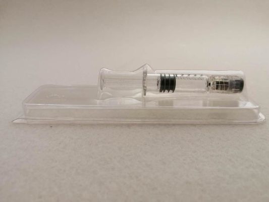 Envasado en ampollas para dispositivos médicos PET PVC Clamshell para jeringa de 1,0 ml Tipo de proceso