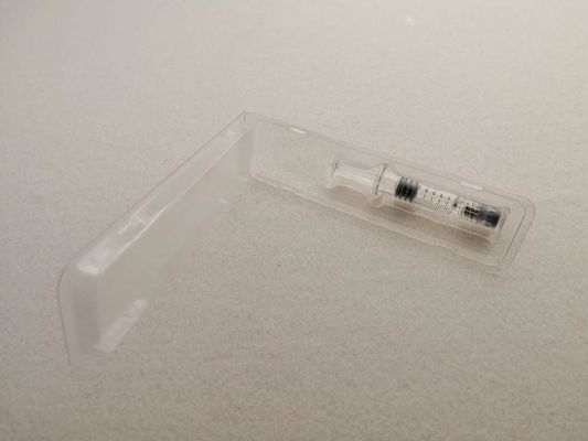 Envasado en ampollas para dispositivos médicos PET PVC Clamshell para jeringa de 1,0 ml Tipo de proceso